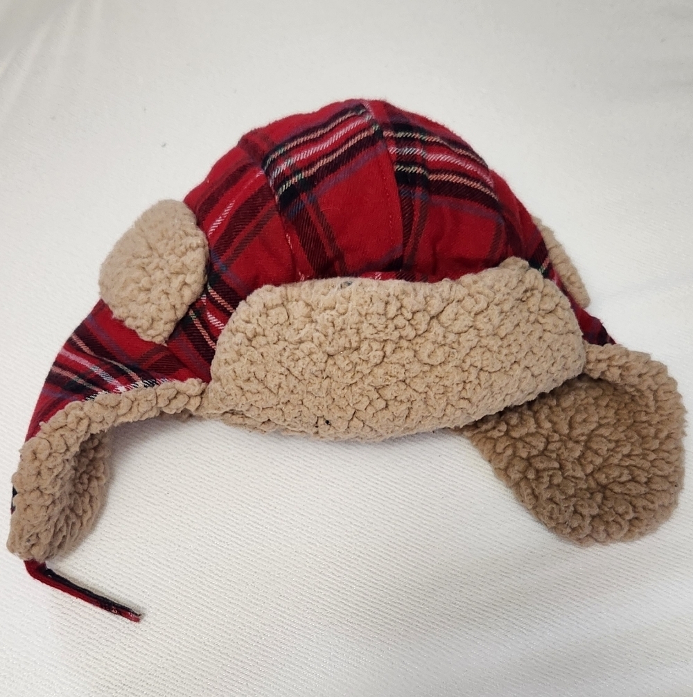 Carter's Red Plaid Trapper Hat